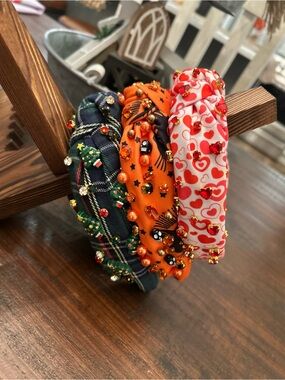 Beaded/Rhineatone Knot Headband Bundle